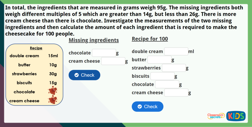 Year 4 Multiply by 100 Maths Challenge