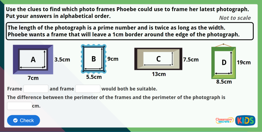 Year 5 Calculate Perimeter Maths Challenge