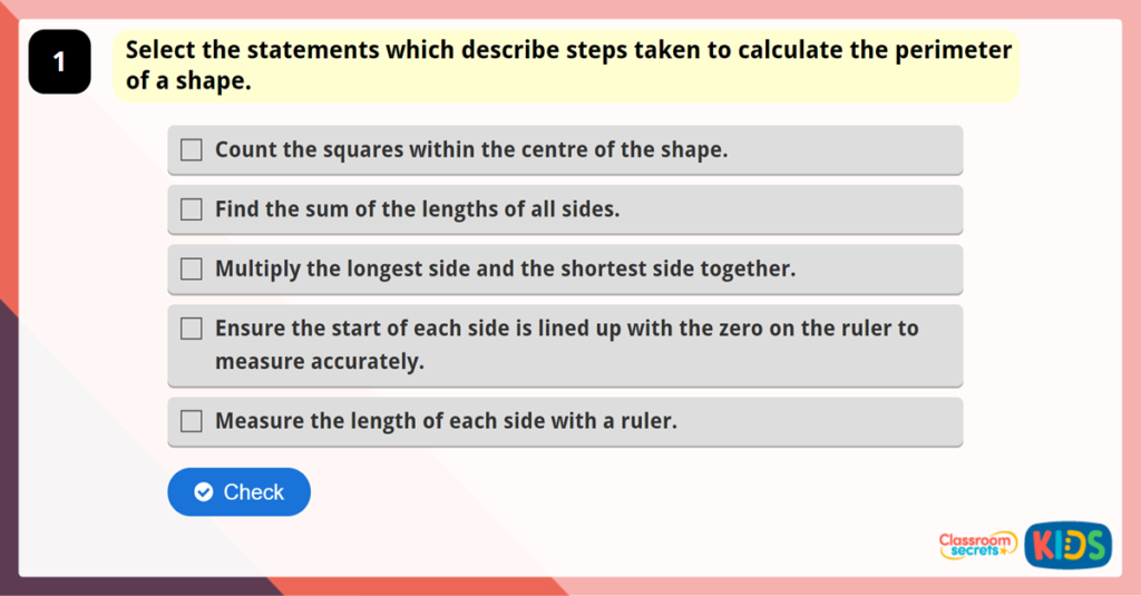 Year 5 Measure Perimeter Game