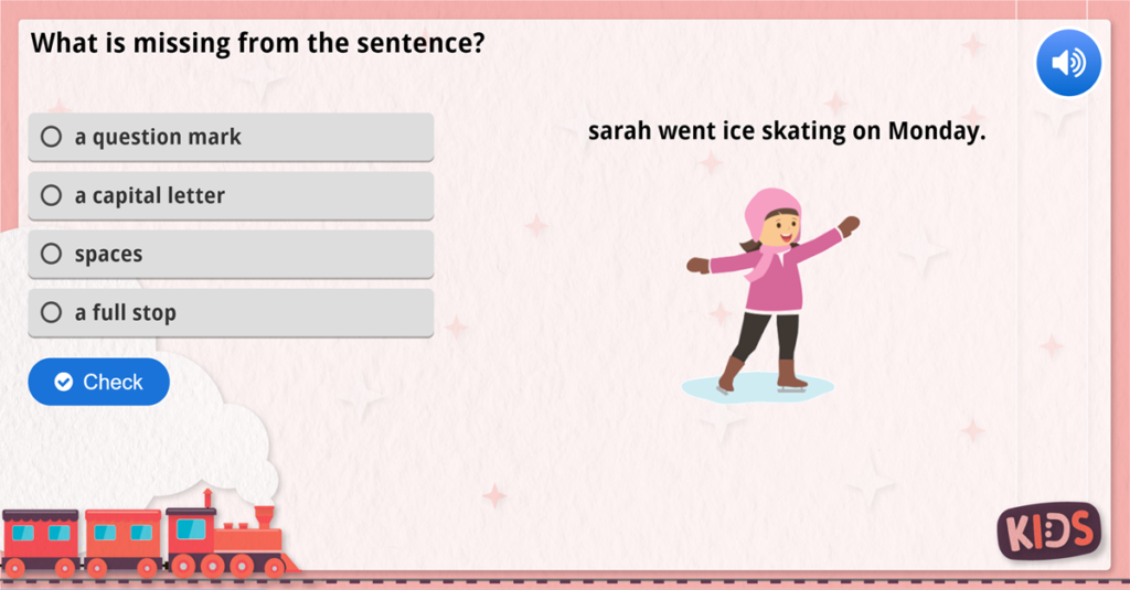 Year 1 Christmas Sentences Game
