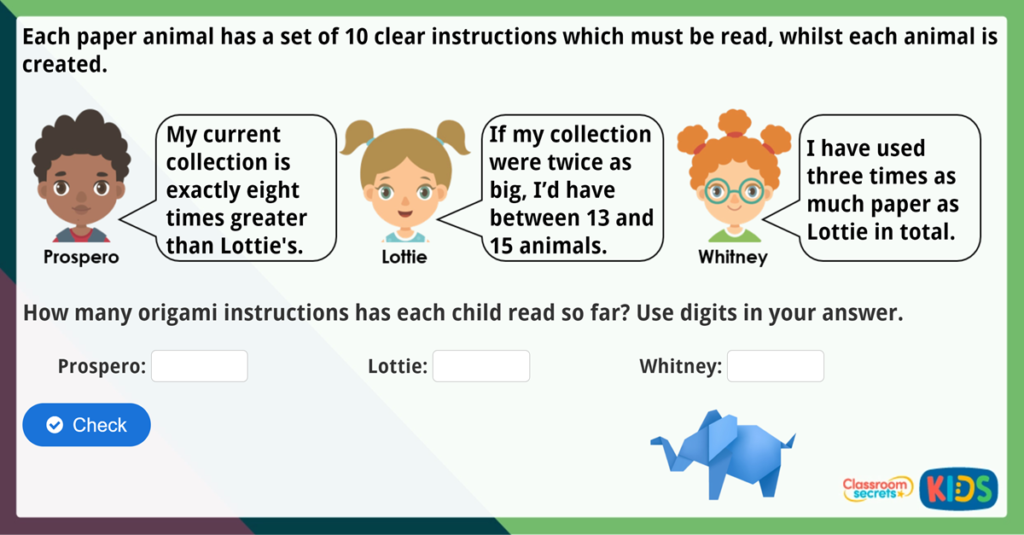 Year 3 Related Calculations Maths Challenge
