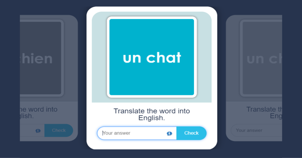 French Pets Flash Card Activity