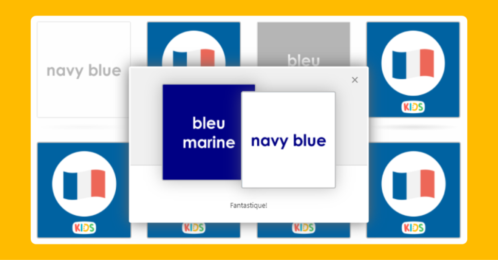 UKS2 French Colours Memory Game