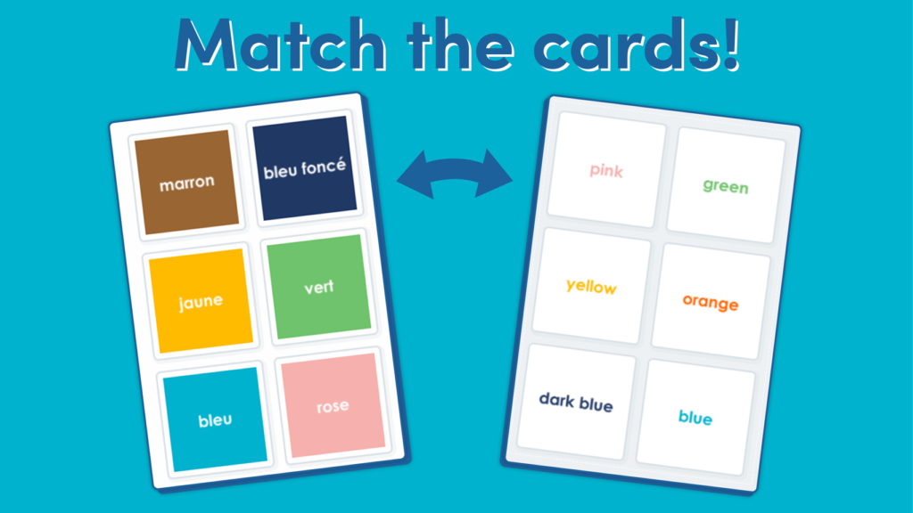 LKS2 French Colours Matching Game