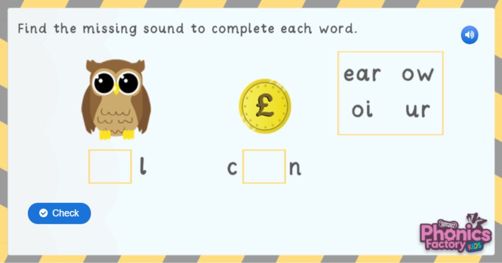 Phase 3 phonics game