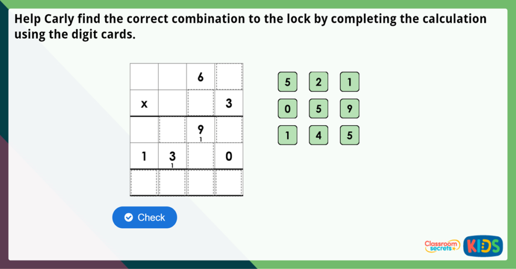 Year 5 Multiply 2 Digits by 2 Digits Challenge