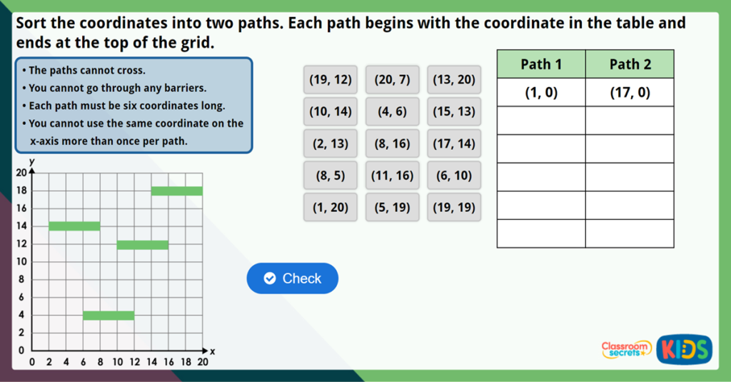 Year 6 The First Quadrant Maths Challenge