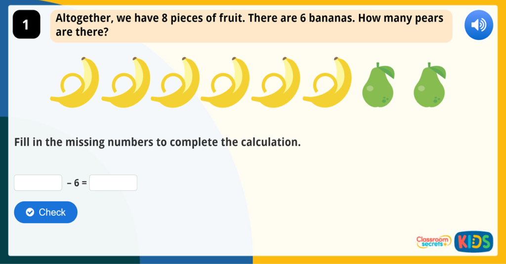Year 1 Subtraction Breaking Apart Game