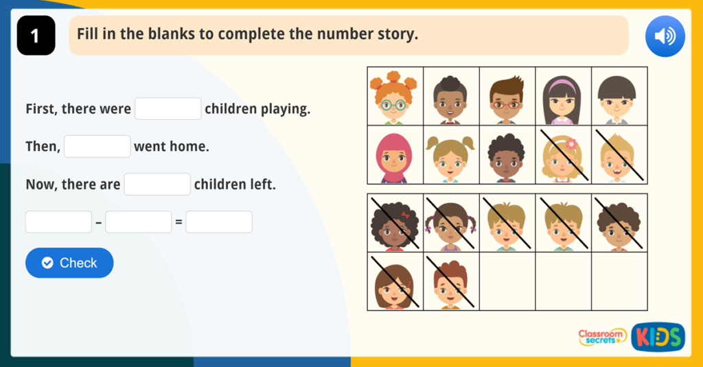 Year 1 Subtraction - Crossing 10 2 Game