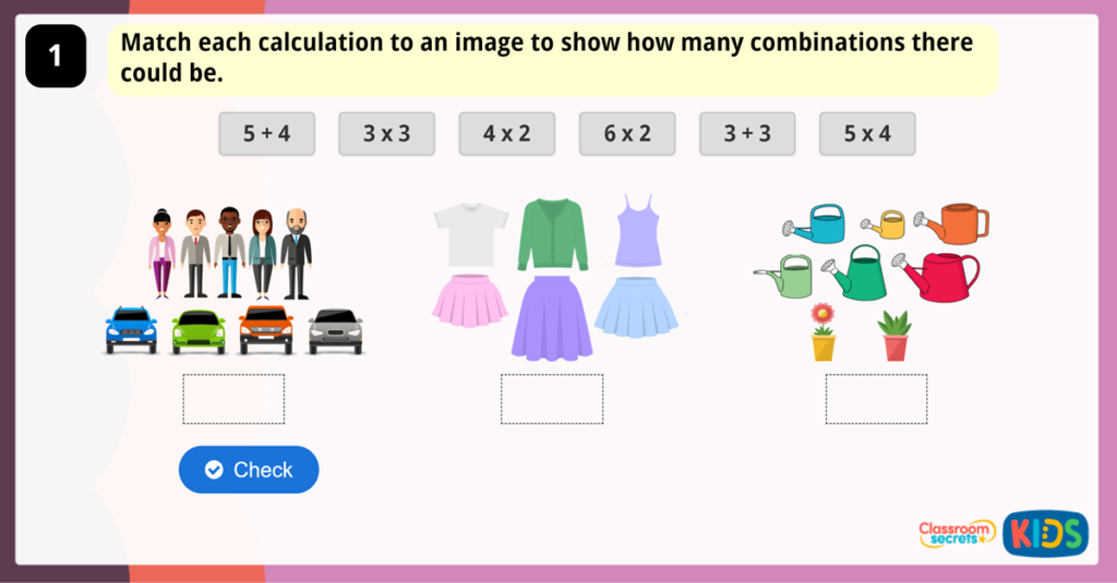 Year 3 How Many Ways? Game