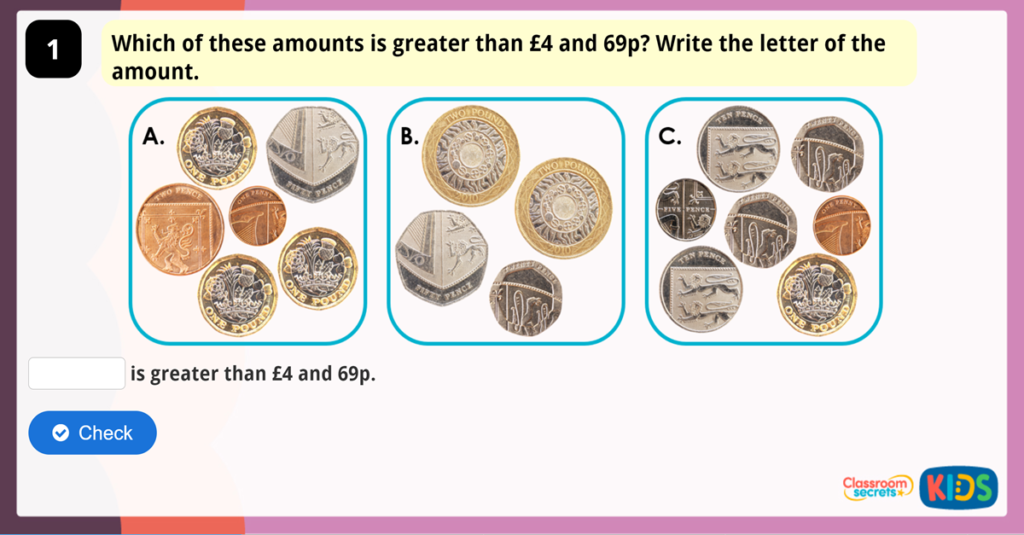 Year 3 Pounds and Pence Game