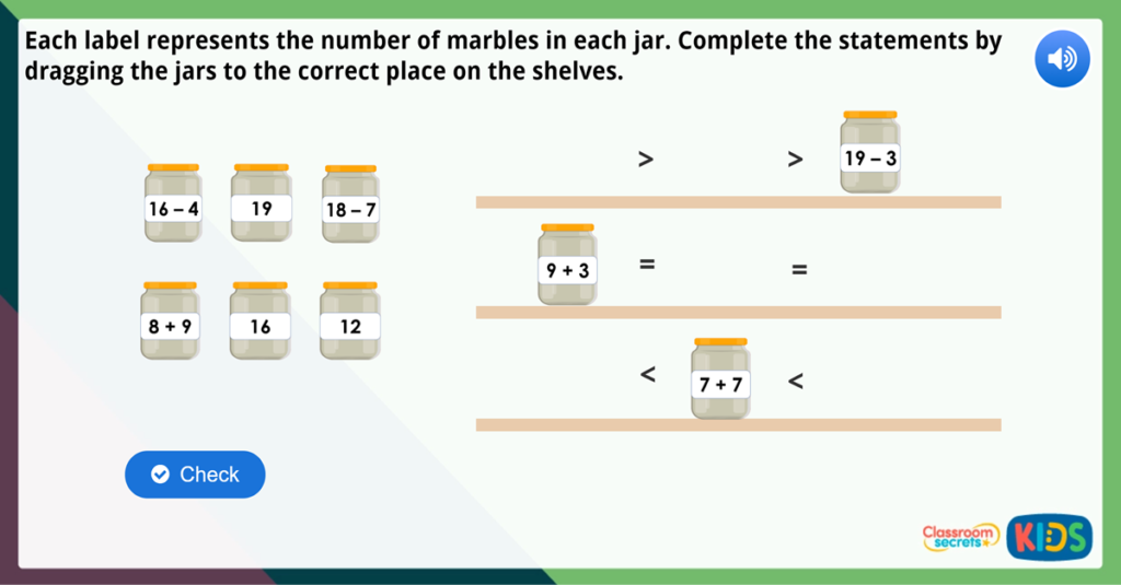 Year 1 Compare Number Sentences