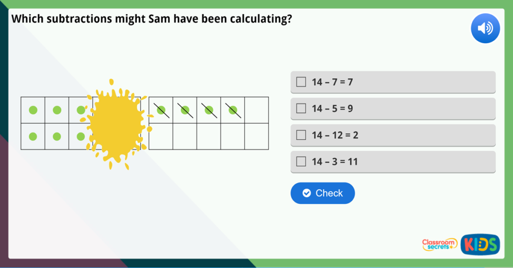Year 1 Subtraction - Crossing 10 1