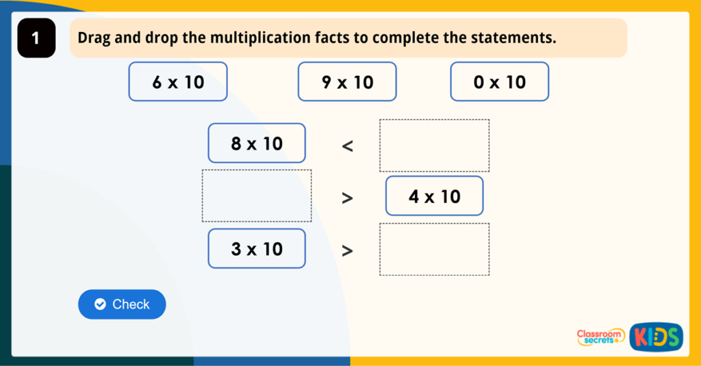 Year 2 The 10 Times Table Game