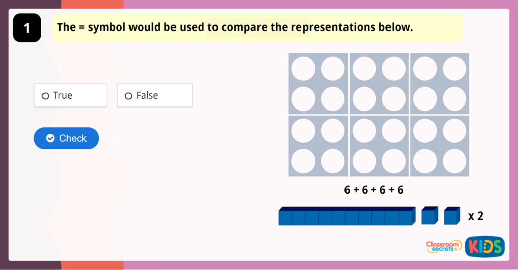 Year 3 Comparing Statements Game