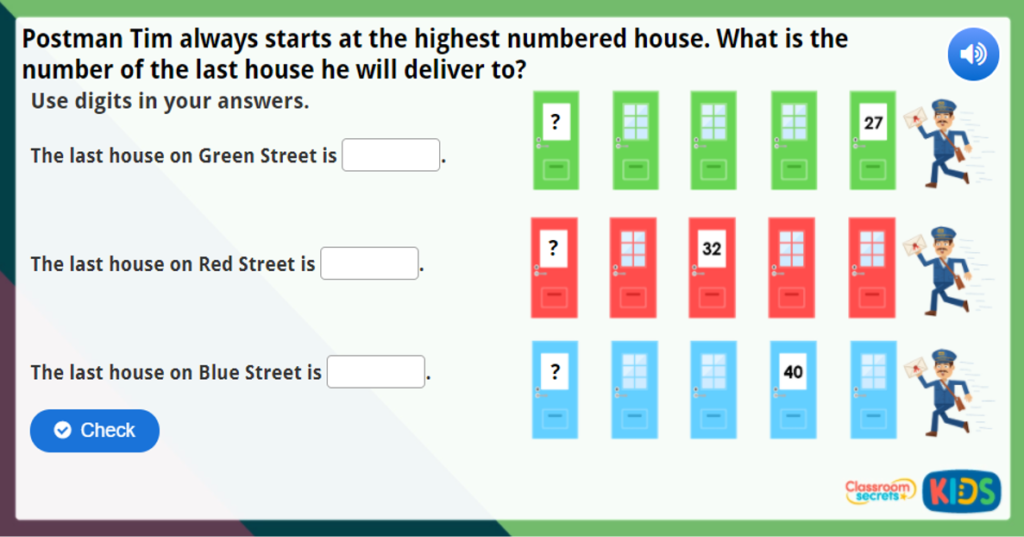 Year 1 Numbers to 50 Game