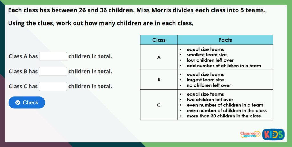 Year 3 Divide 2 Digits by 1 Digit 3 Maths Challenge