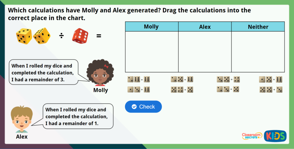 Year 4 Divide 2 Digits by 1 Digit Challenge
