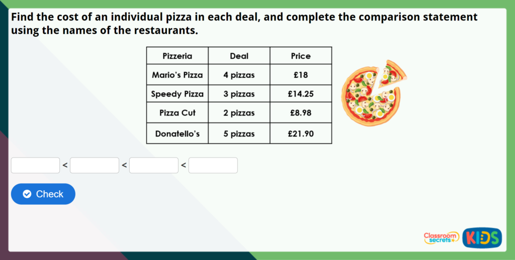 Year 6 Division to Solve Problems Maths Challenge