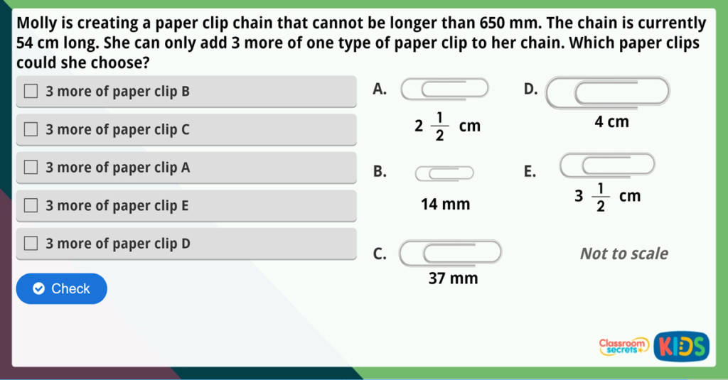 Year 3 Add Lengths Maths Challenge