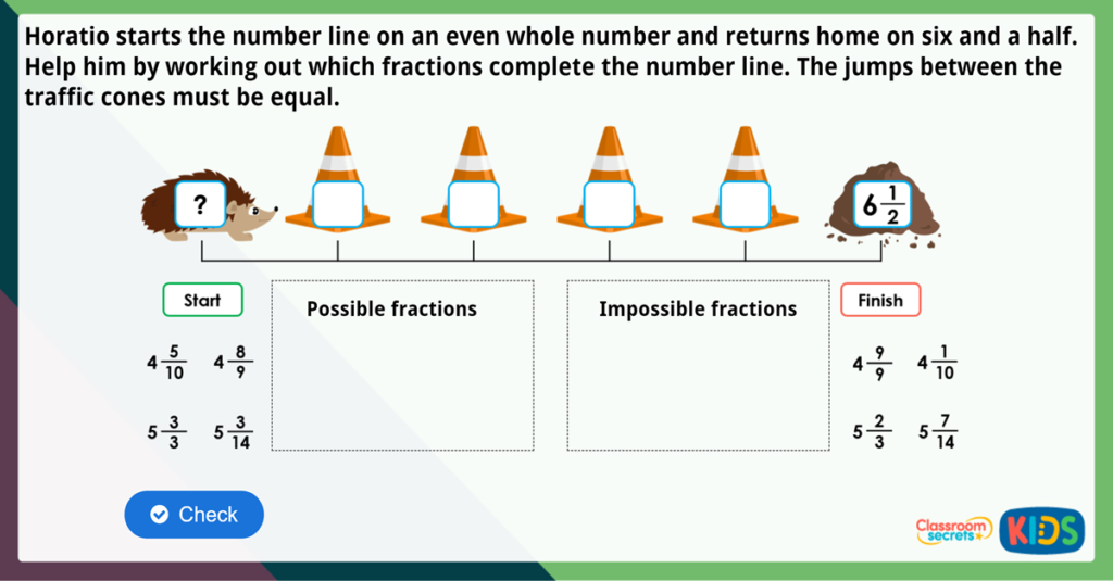 Year 4 Count in Fractions Maths Challenge