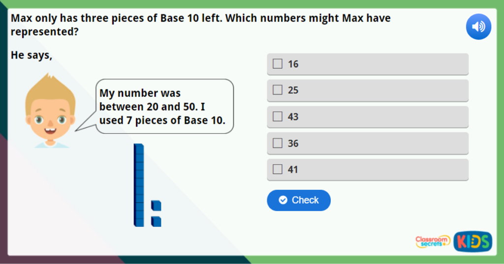 Year 1 Represent Numbers to 50 Game