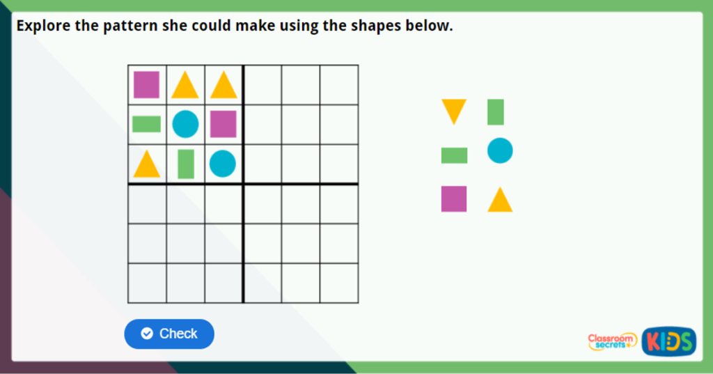 Year 2 Lines of Symmetry Challenge