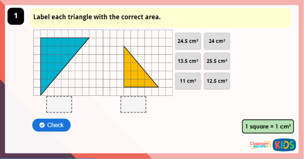 Year 6 Area of a Triangle Game