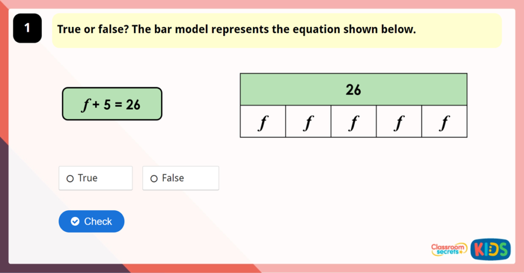 Year 6 One-Step Equations Game