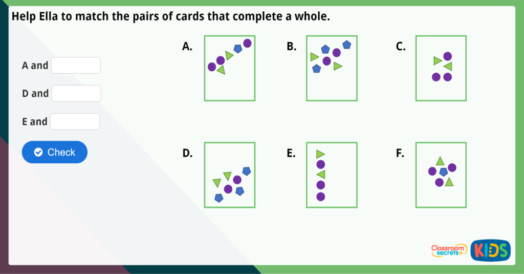 Year 2 Recognise a Half Maths Challenge