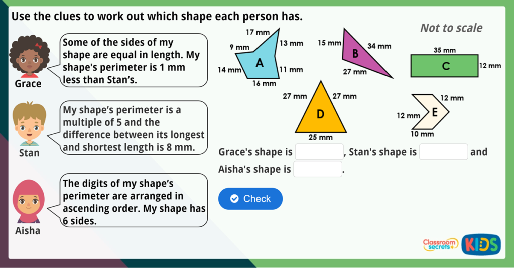 Year 3 Calculate Perimeter Maths Challenge