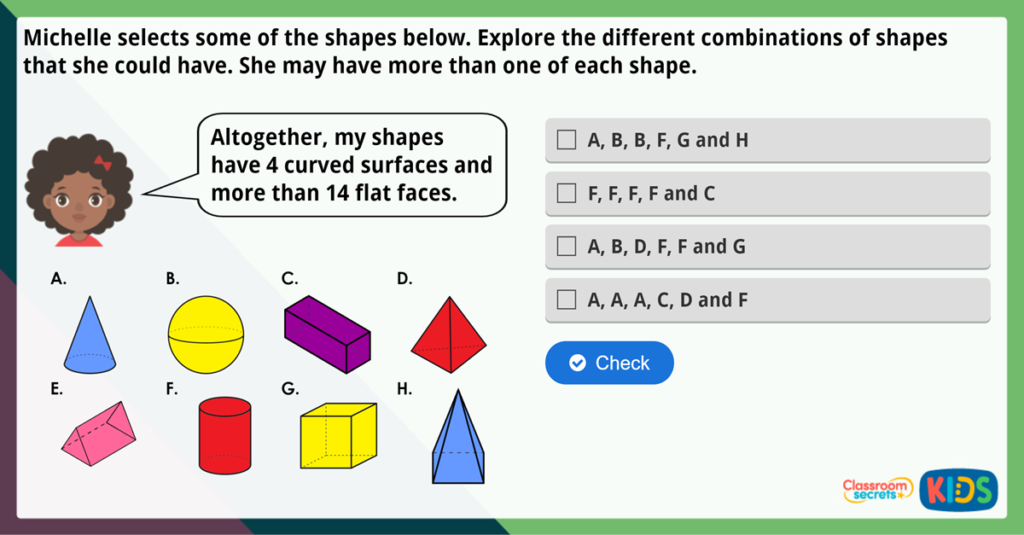 Year 2 Count Faces on 3D Shapes