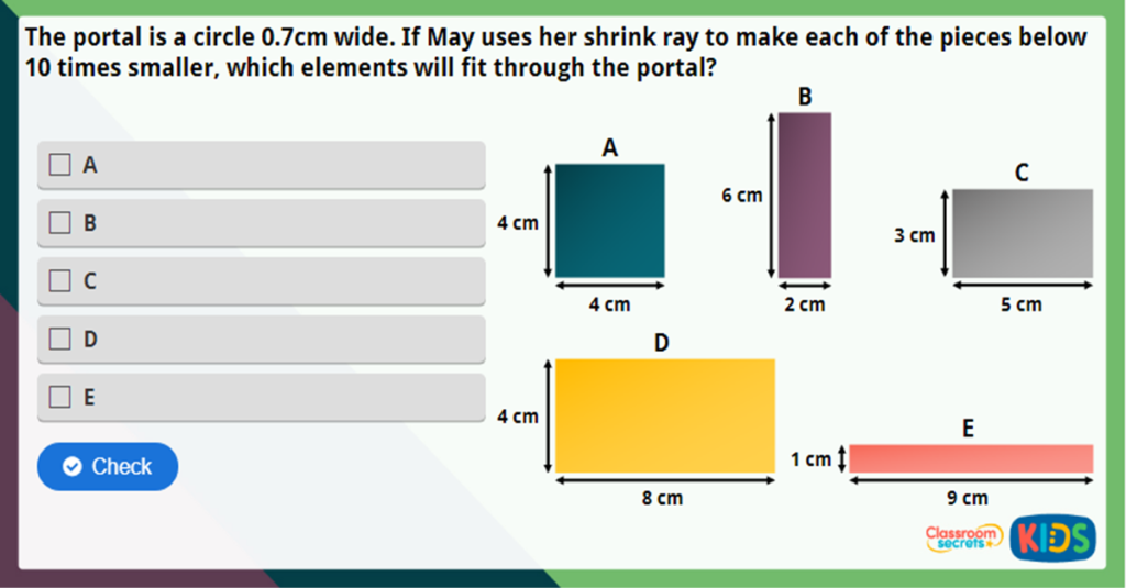 Year 4 Divide 1 Digit by 10 Challenge