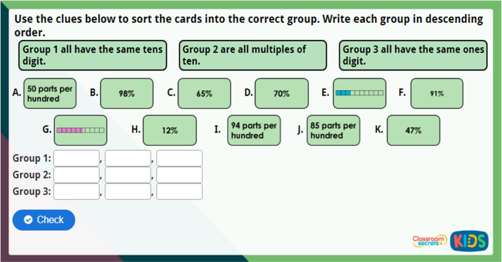 Year 5 Understand Percentages Challenge