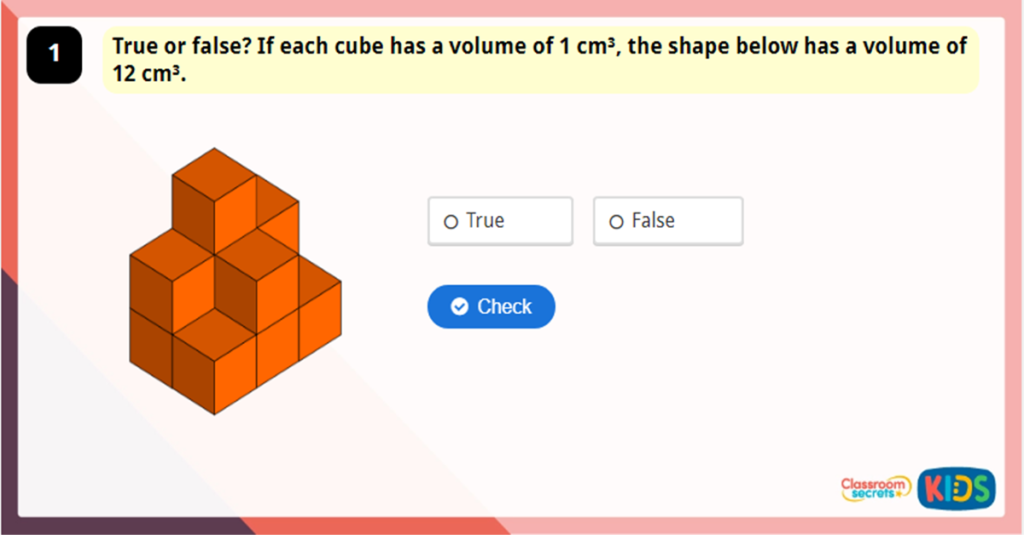 Year 6 Volume Counting Cubes Game