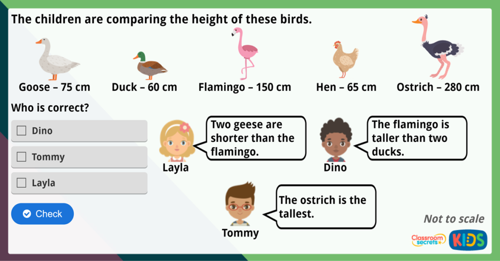 Year 2 Compare Lengths