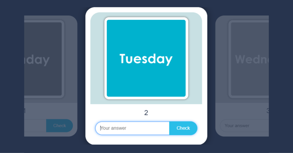 French Days of the Week Flash Cards 2