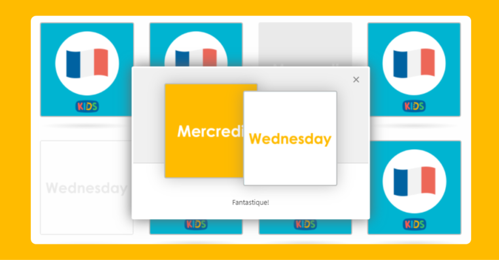 KS2 French Days of the Week Memory Game