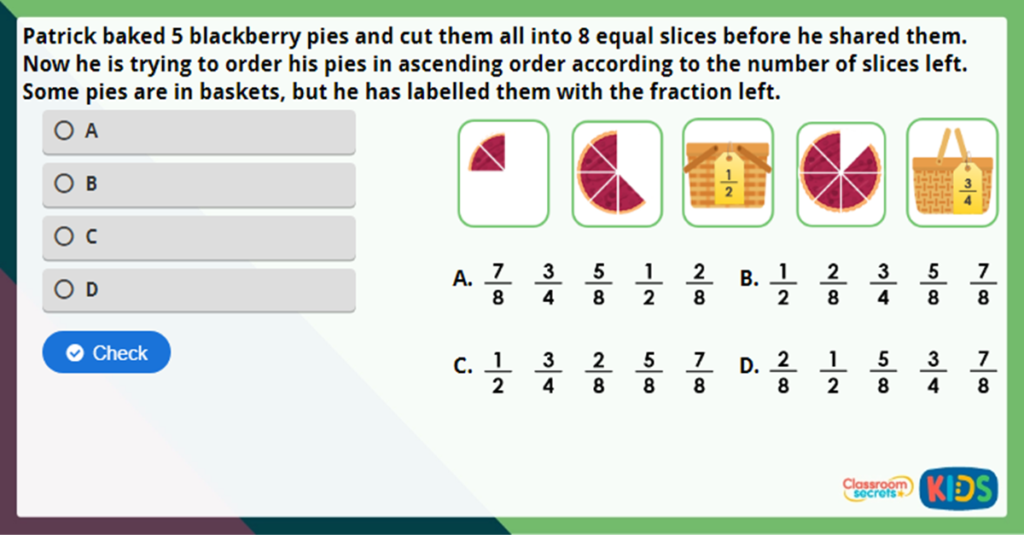 Year 3 Order Fractions