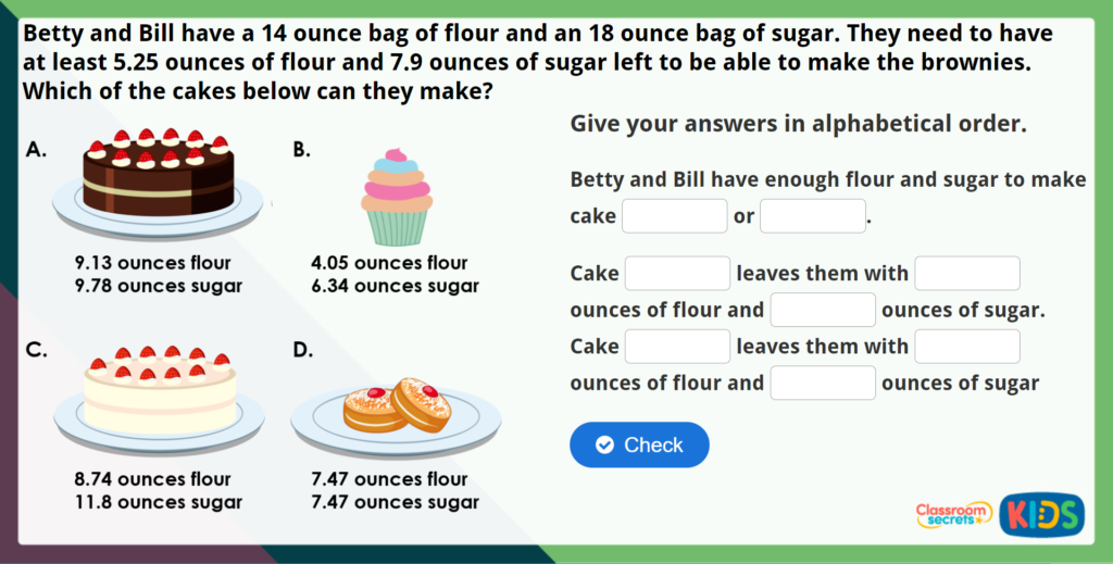Year 5 Adding and Subtracting Wholes and Decimals Maths Challenge