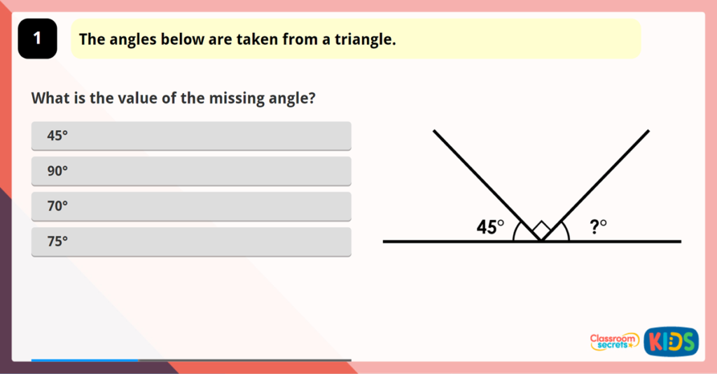 Year 6 Angles in a Triangle 1 Game