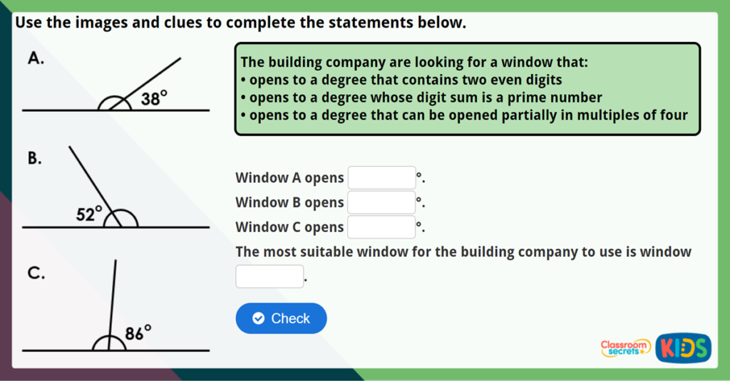 Year 6 Calculate Angles Challenge