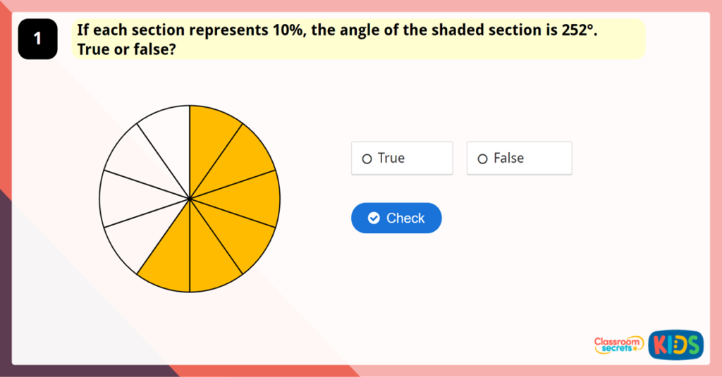 Year 6 Draw Pie Charts Game