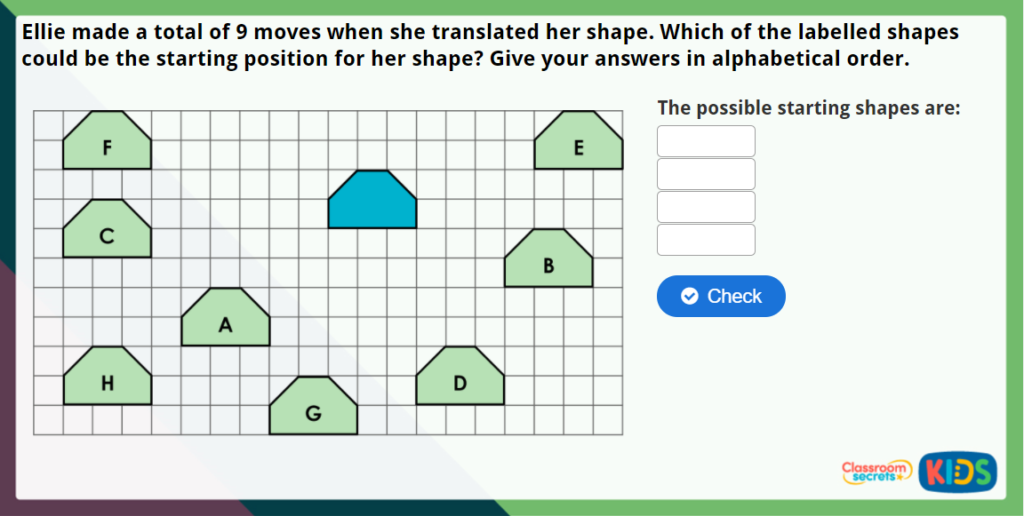 Year 5 Translation Maths Challenge