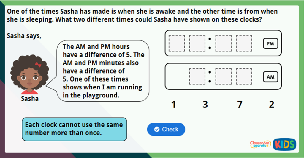 Year 3 AM and PM Challenge