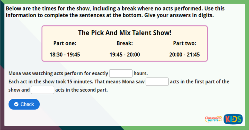 Year 3 Finding the Duration Challenge