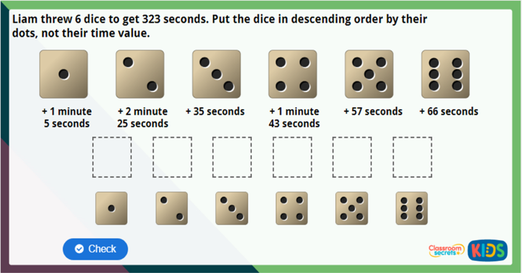 Year 3 Measuring Time in Seconds Challenge