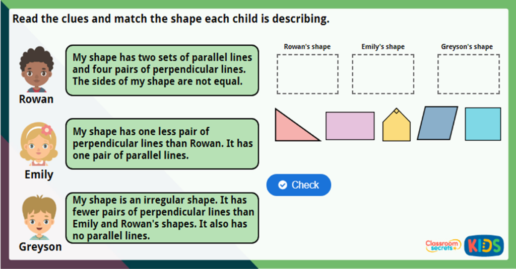 Year 3 Parallel and Perpendicular Challenge