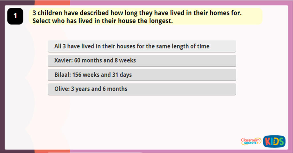 Year 4 Years Months Weeks and Days Game