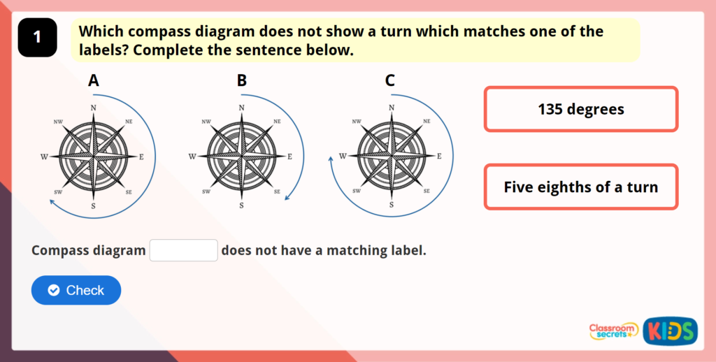 Year 5 Measuring Angles in Degrees Maths Game